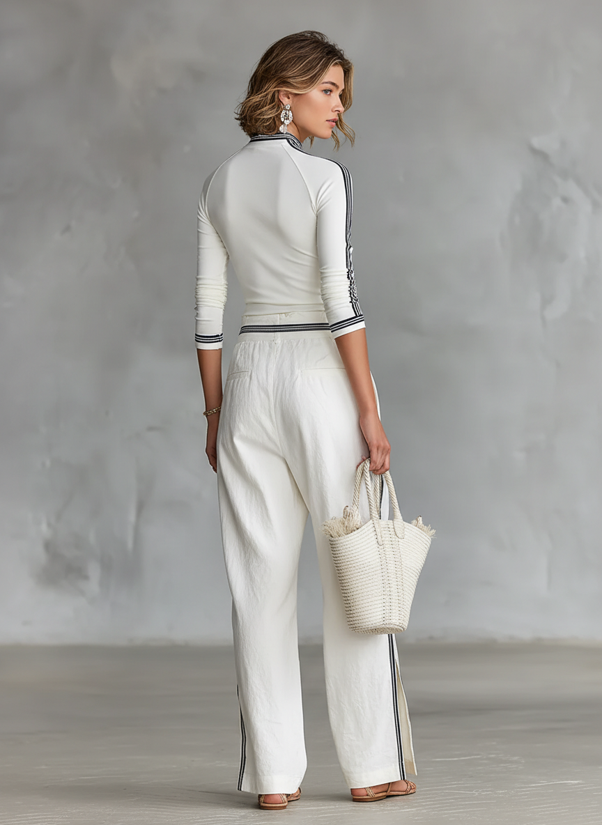 Ensemble Sport Pantalon Large Cordon