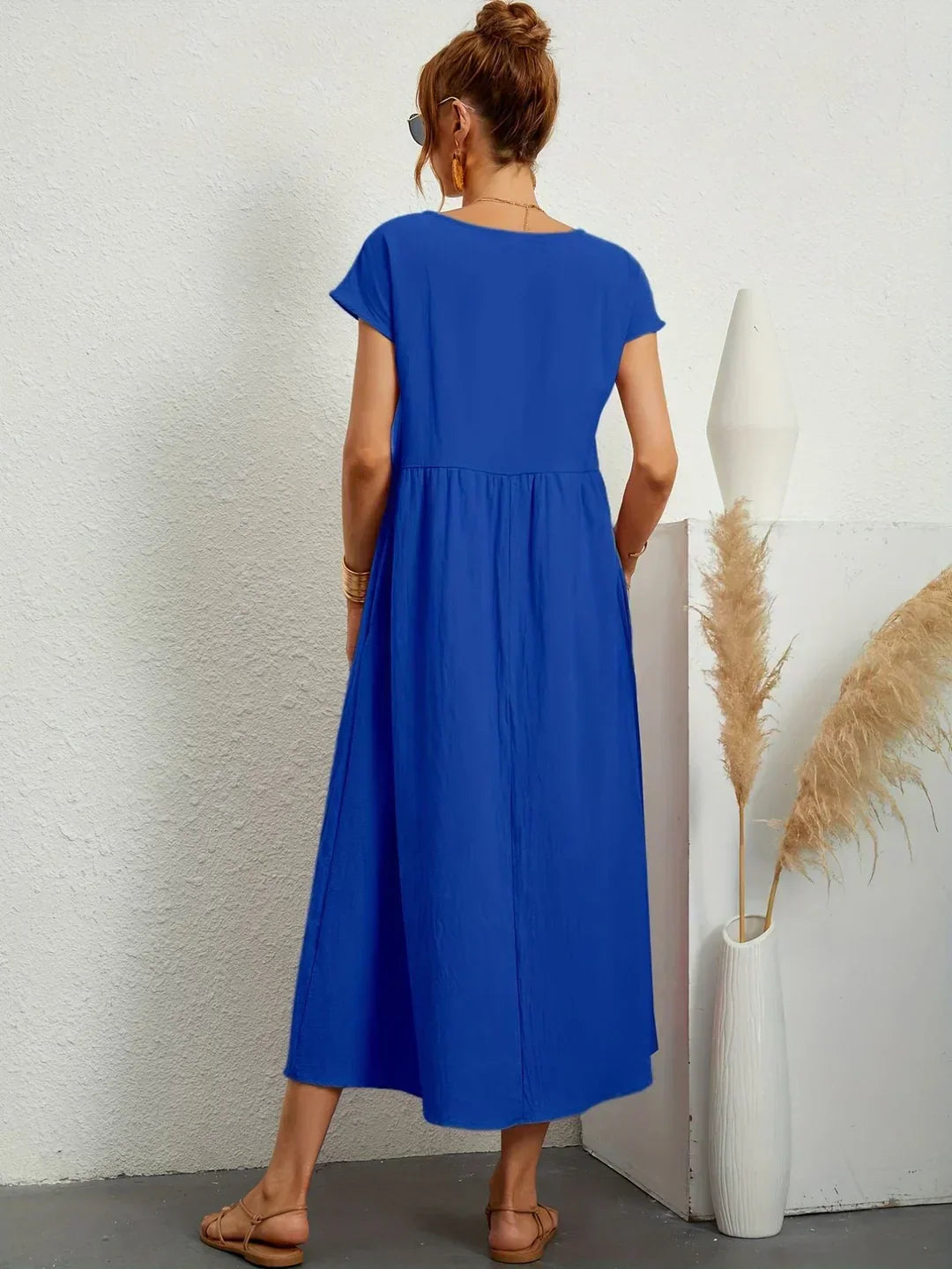 Gabrielle™ — Robe Midi Fluide avec Élégance Intemporelle