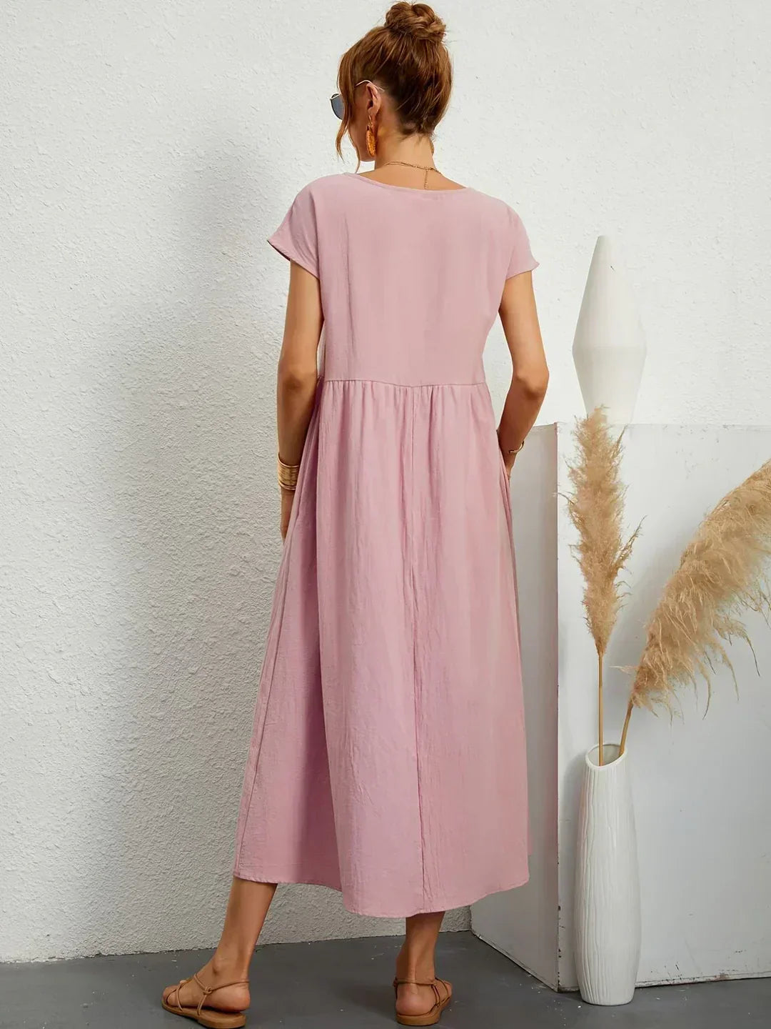 Gabrielle™ — Robe Midi Fluide avec Élégance Intemporelle