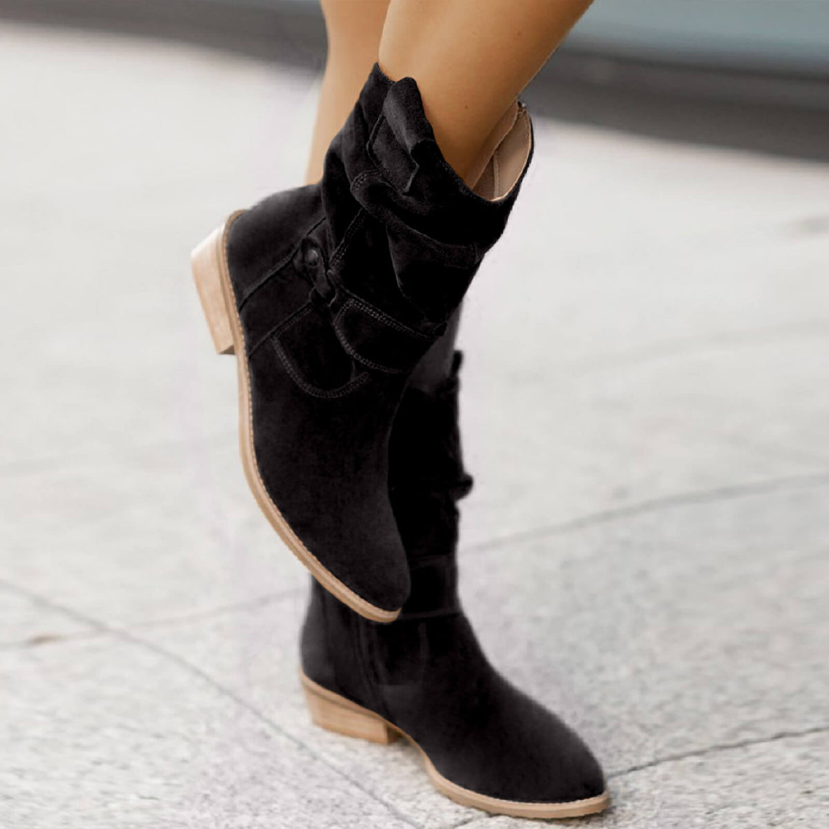 Bottes en Suède Douce au Toucher