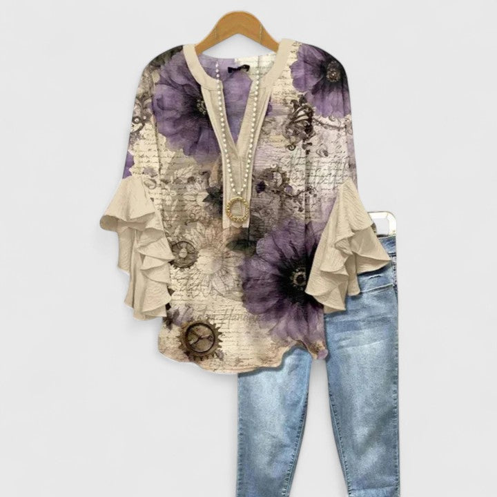 Aurelia – Blouse Déclaration à Manches Volantes