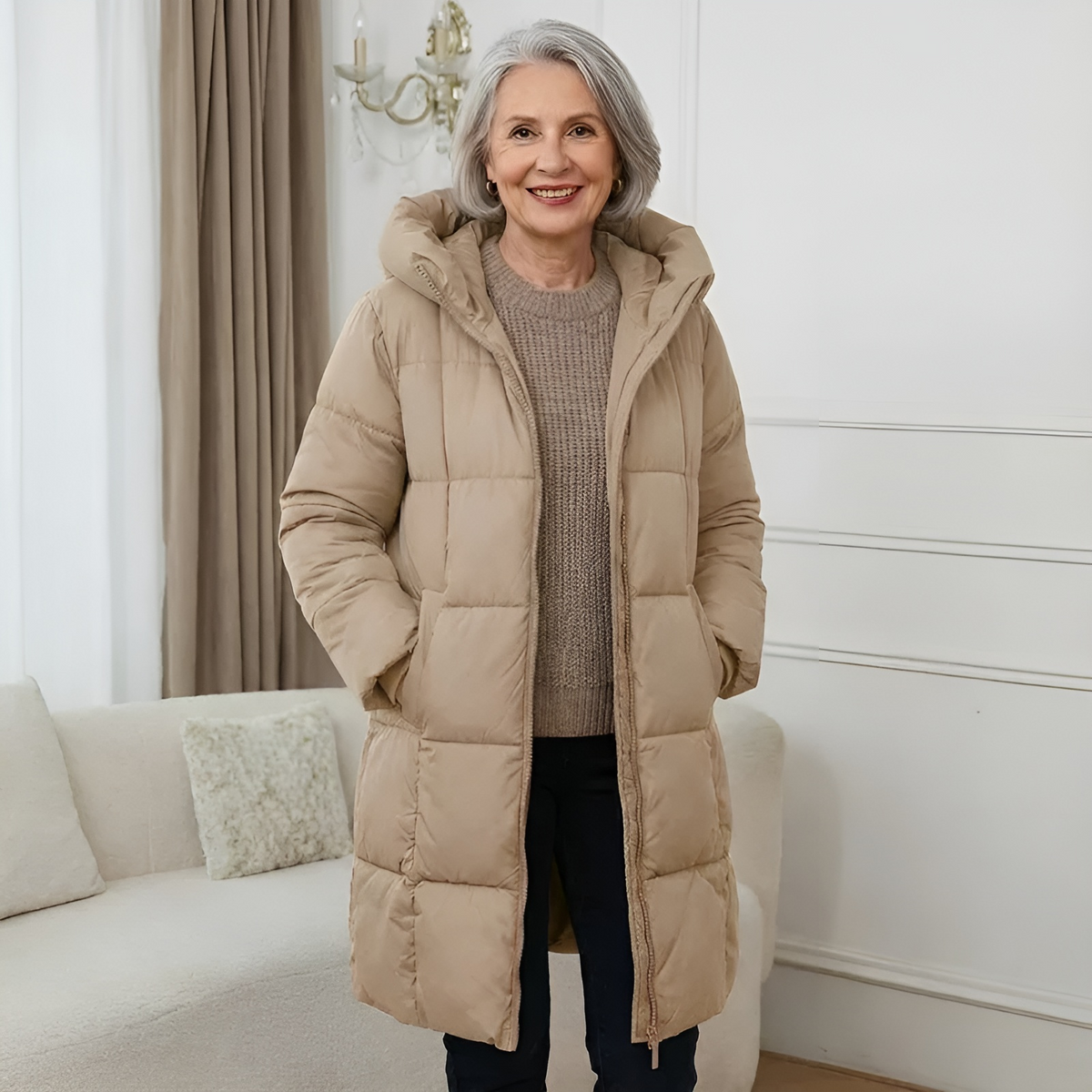Élancia | Veste Casual en Duvet avec Capuche
