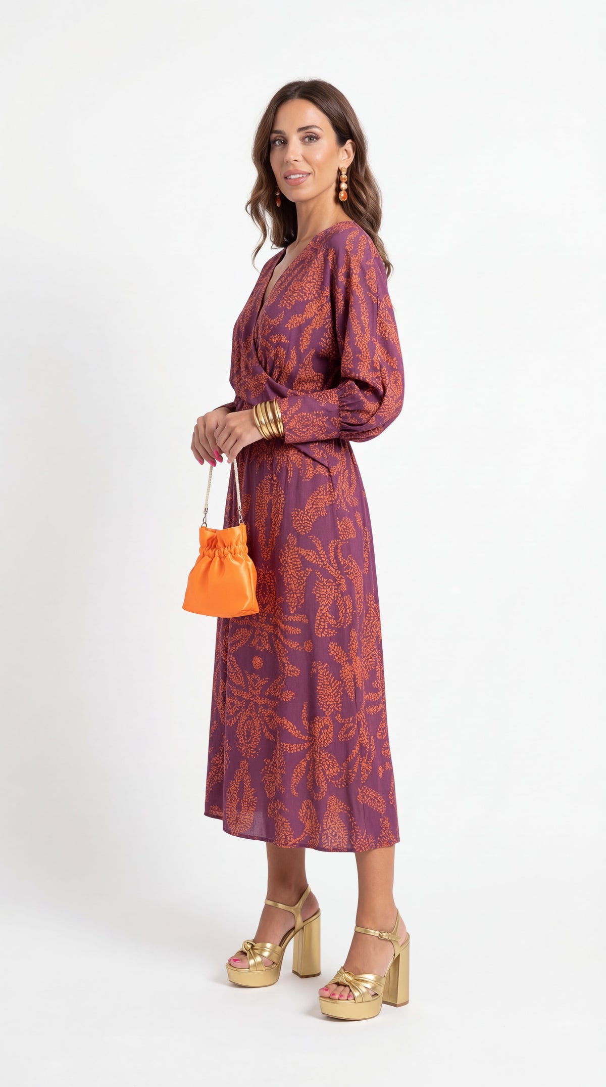 Isadora™ – Robe Midi Élégante avec Imprimé de Charme Intemporel