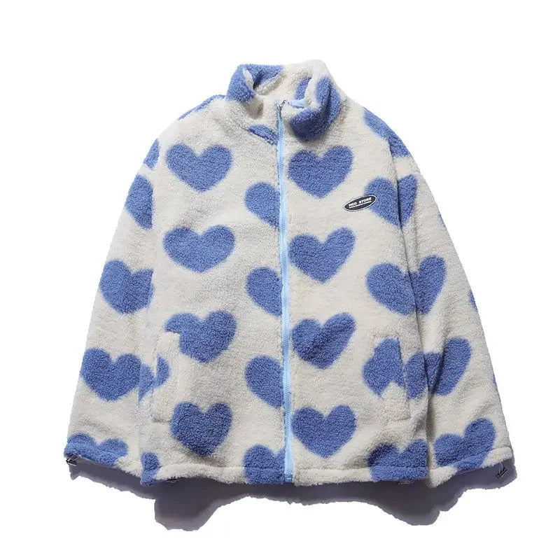 Catherine | Veste réversible à cœurs