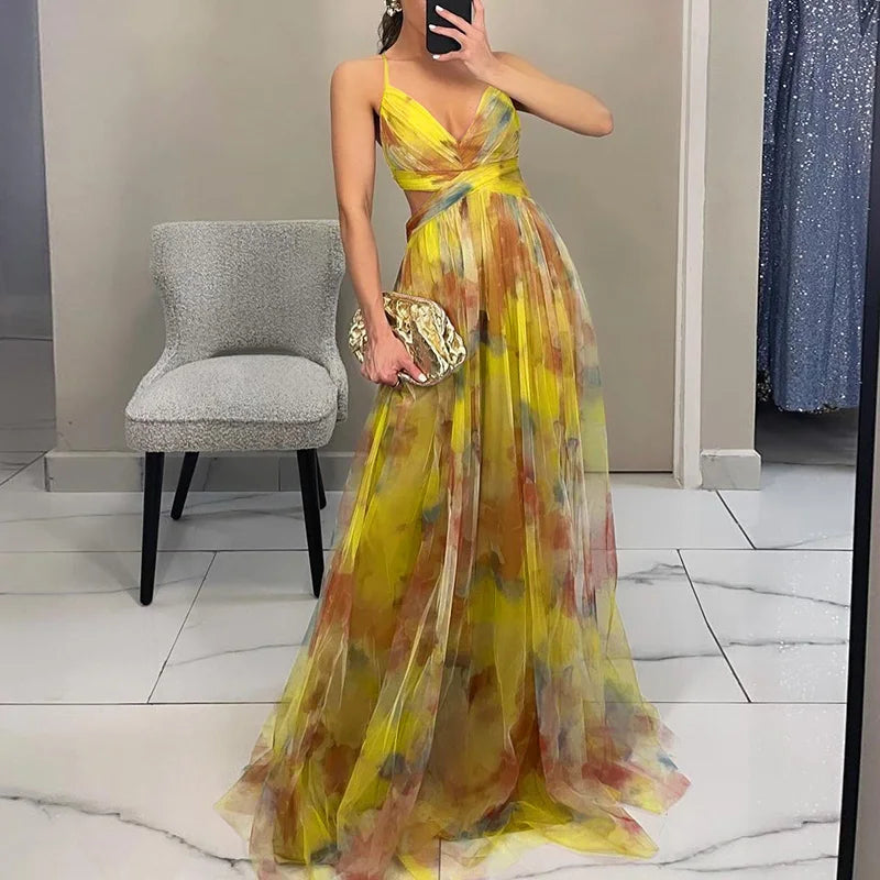 Giselle | Magnifique Maxi-robe avec Imprimé Floral
