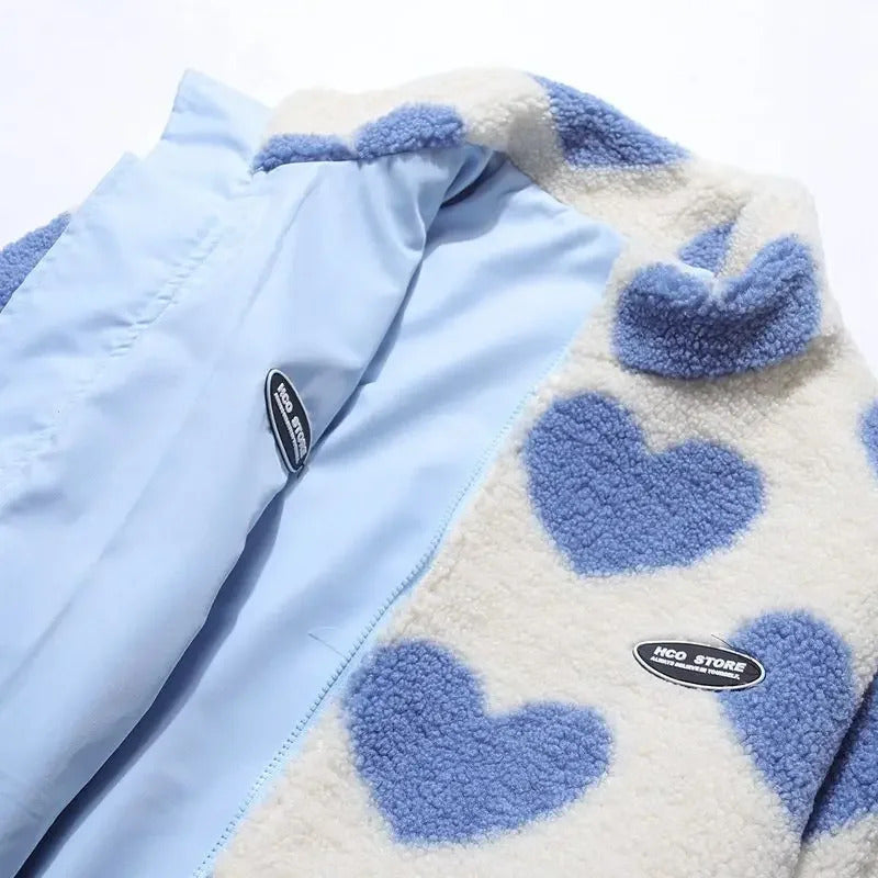 Catherine | Veste réversible à cœurs