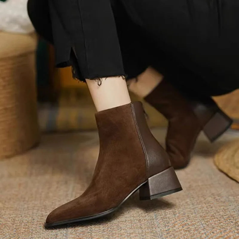 Bottes en Cuir Gelé