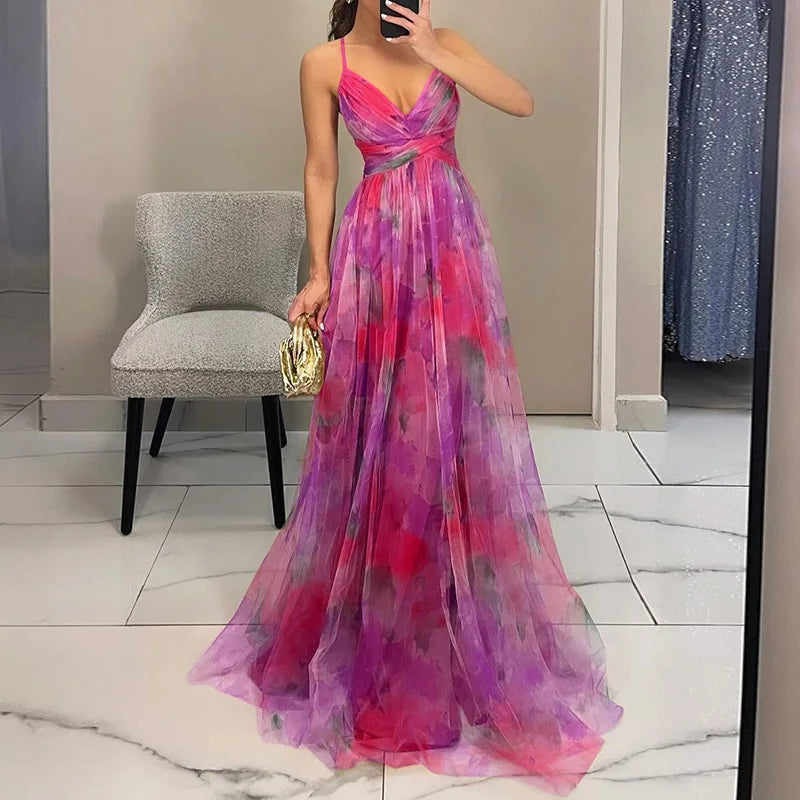 Giselle | Magnifique Maxi-robe avec Imprimé Floral