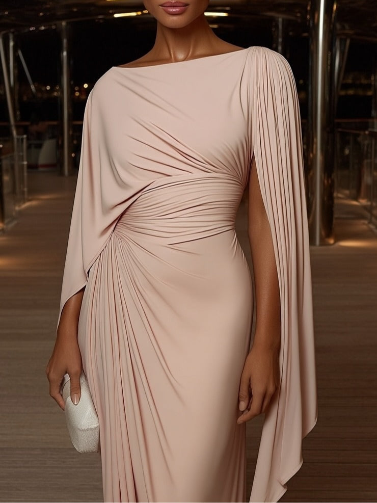 Melyssa – Robe Maxi Drapée Plissée