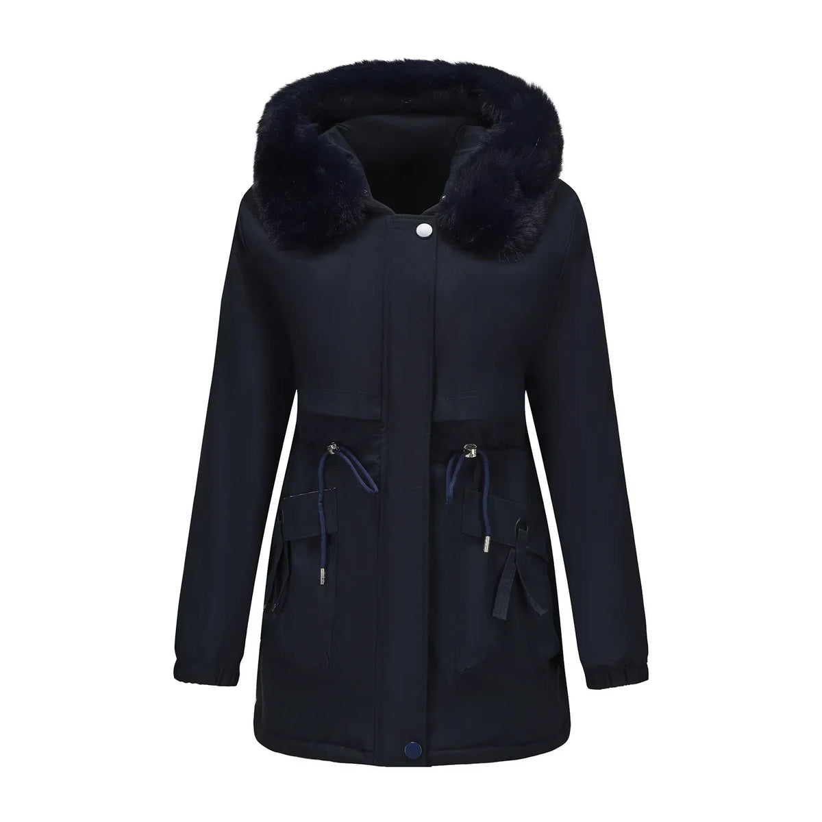Grâce | Parka d'hiver élégante avec bord en fourrure