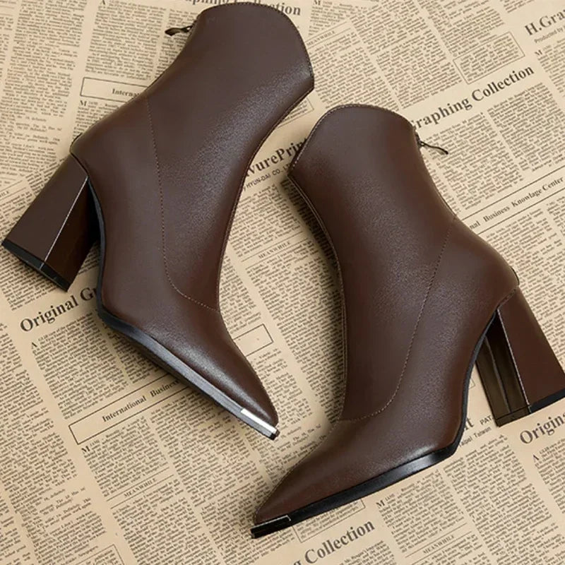 Talons en Cuir à Coupe Détendue