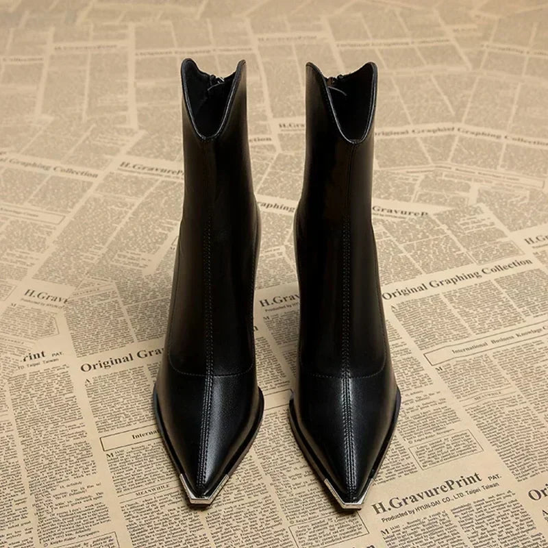 Talons en Cuir à Coupe Détendue