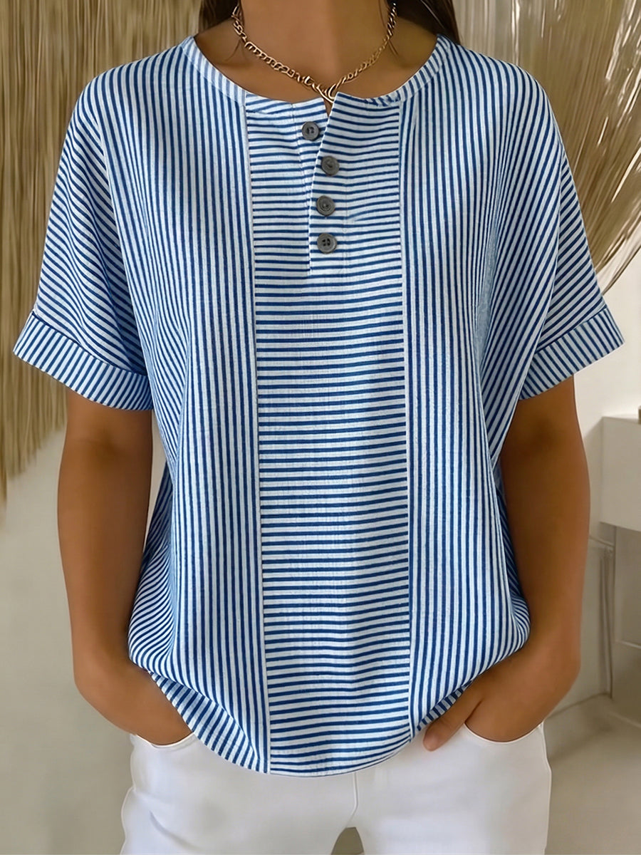 Belle | Blouse Rayée Décontractée