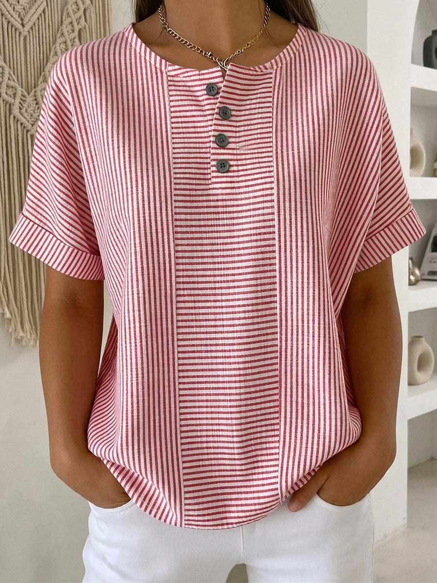 Belle | Blouse Rayée Décontractée