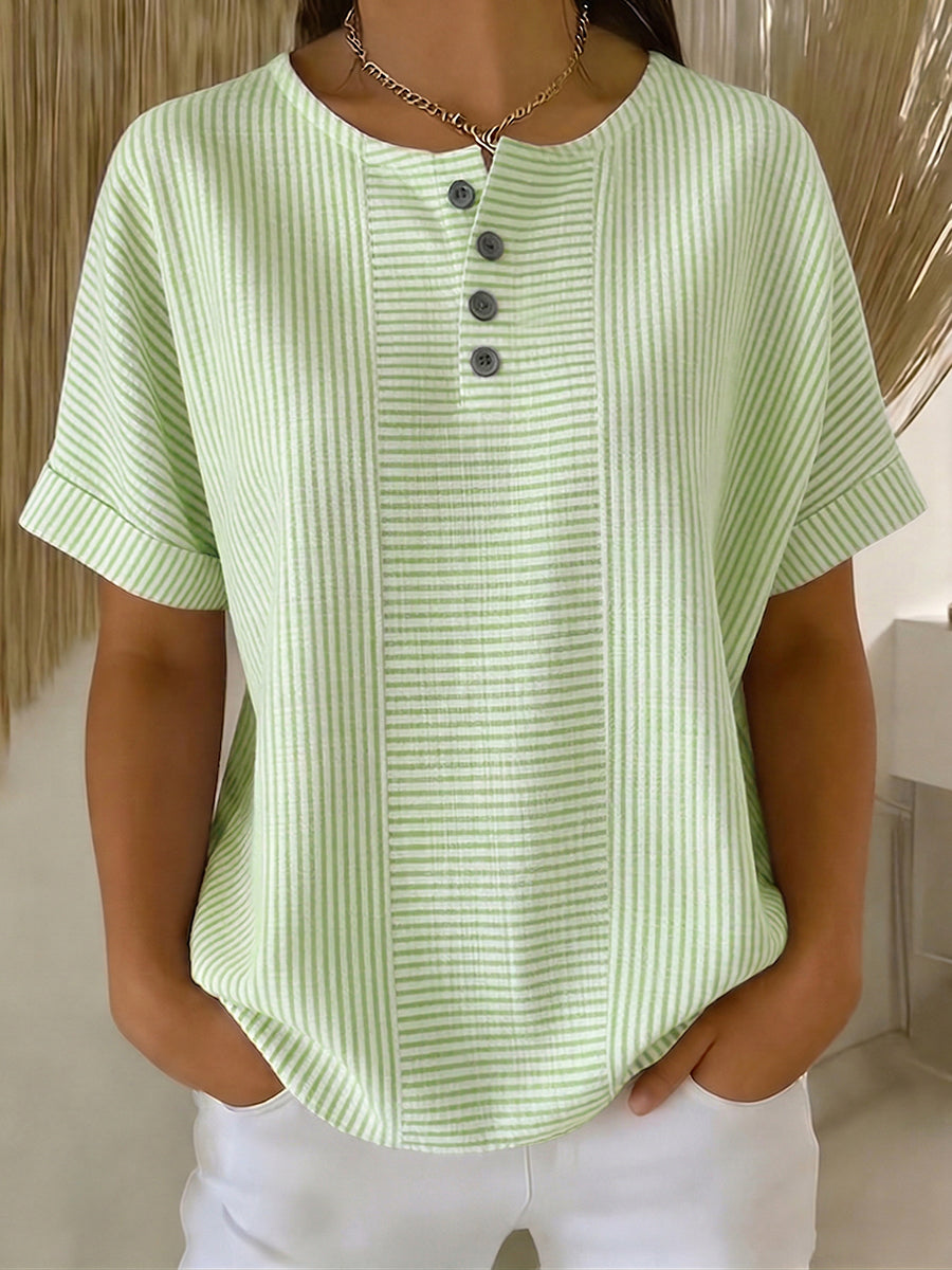 Belle | Blouse Rayée Décontractée