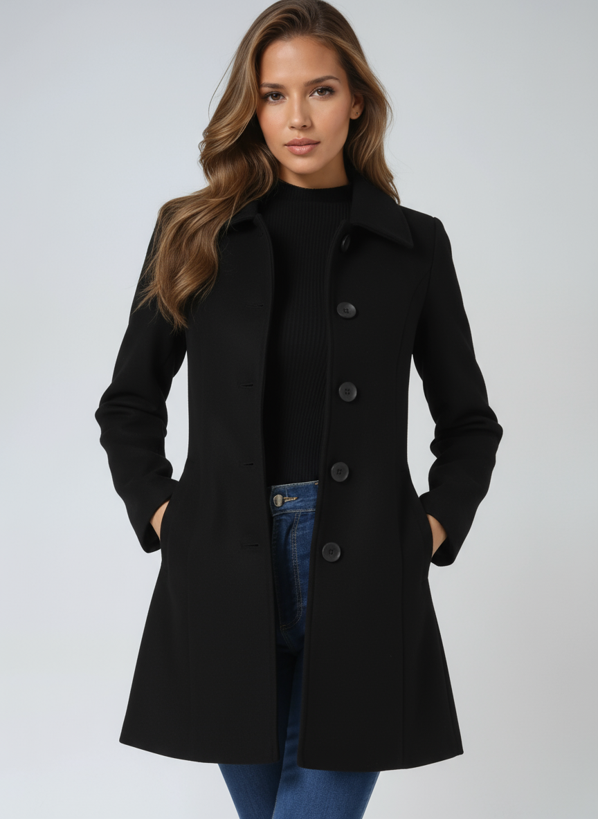 Marenne | Manteau d'Hiver à Boutonnage Simple