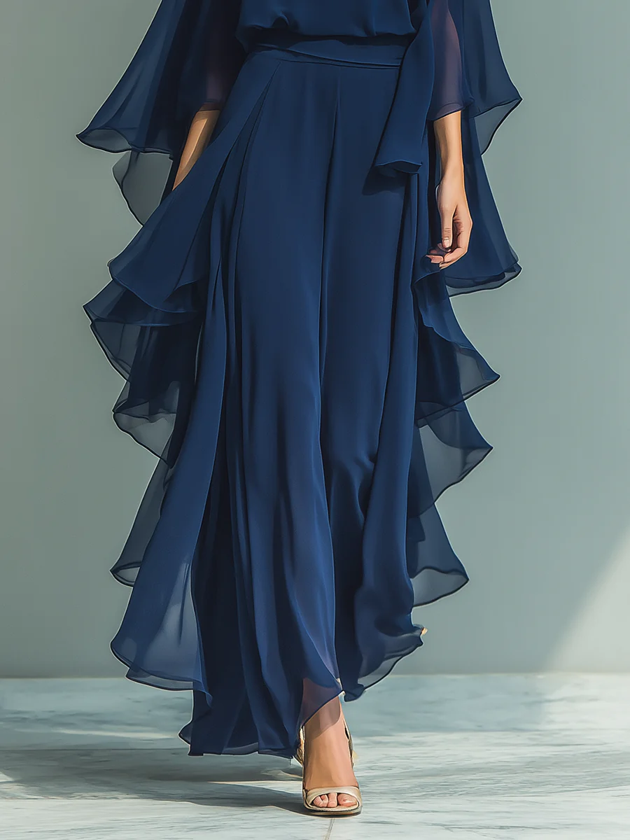 Aurora | Ensemble Élégant en Chiffon avec Volants