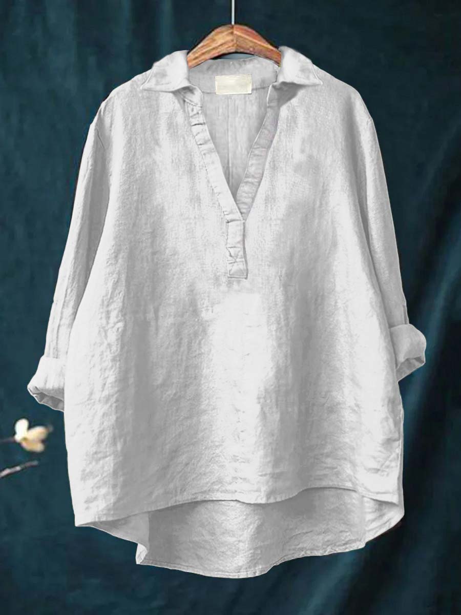 Andrea | Élégante Blouse d'Été en Lin