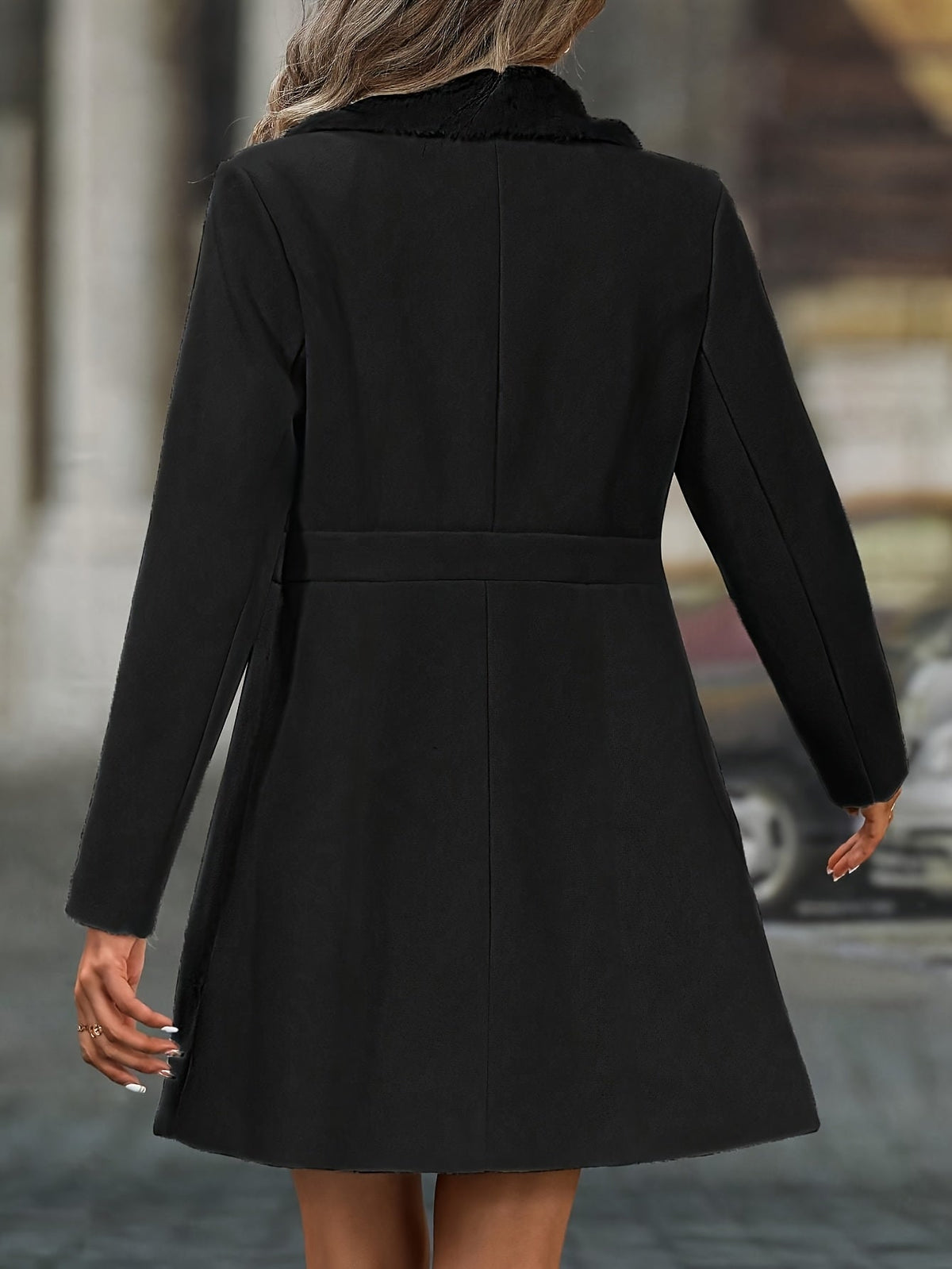Sérine | Manteau à Col Spliced Bicolore