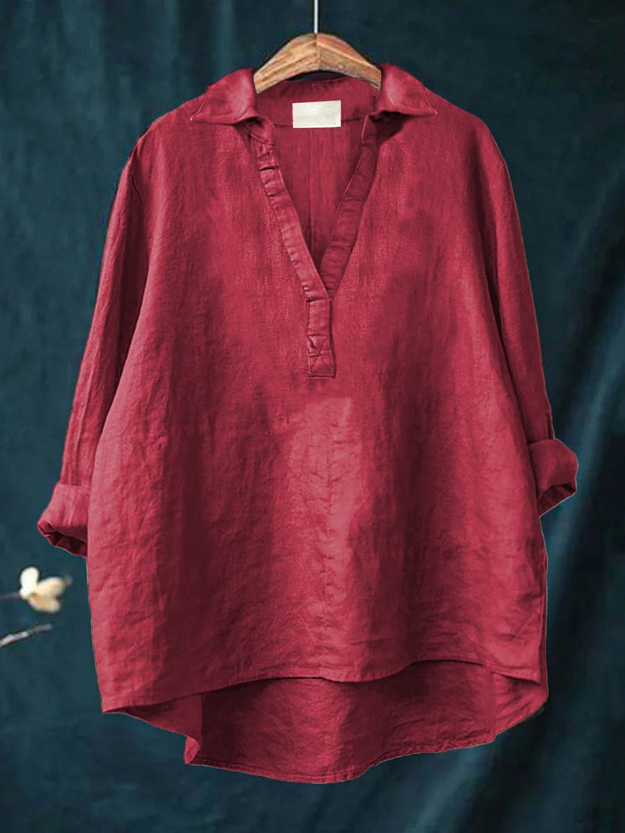 Andrea | Élégante Blouse d'Été en Lin