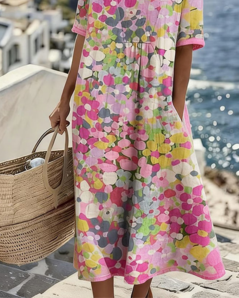 Flora | Robe midi florale décontractée