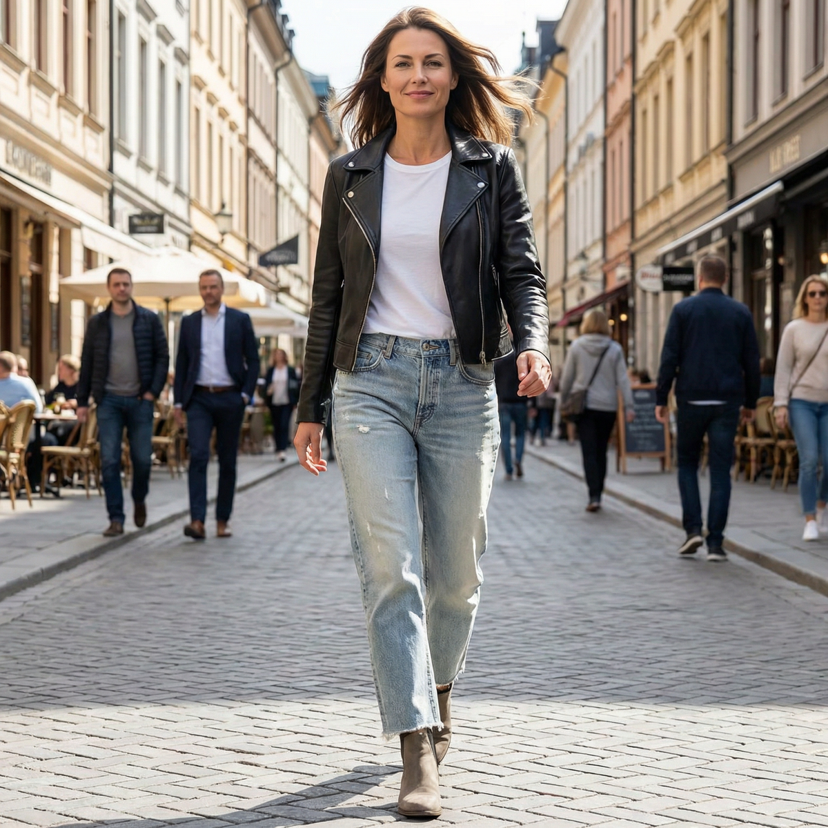 Danice | Jeans à jambe droite à coupe courte