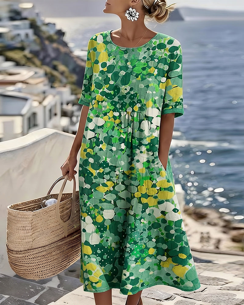 Flora | Robe midi florale décontractée