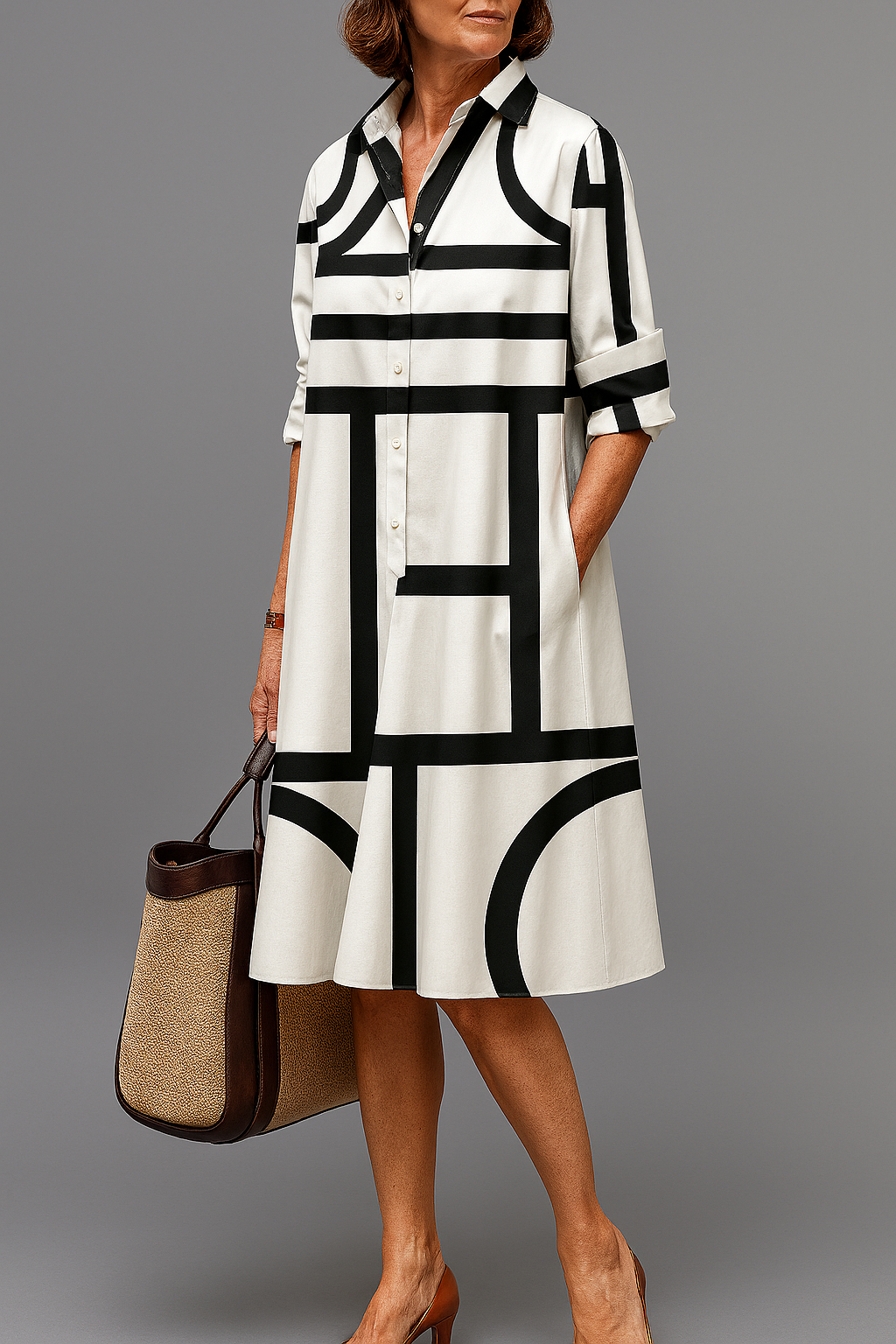 Elena - Robe Midi Satin Chic