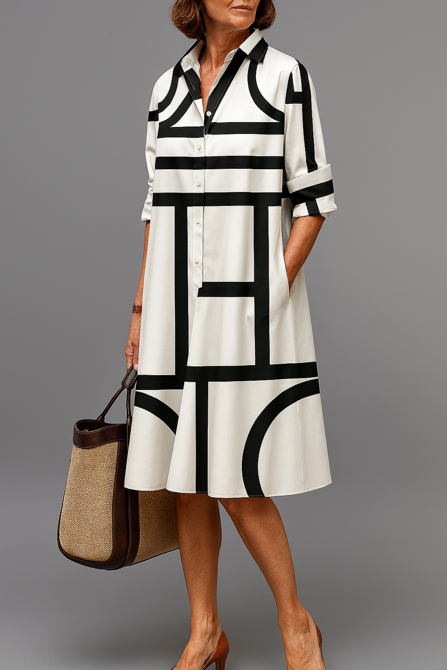 Elena - Robe Midi Satin Chic