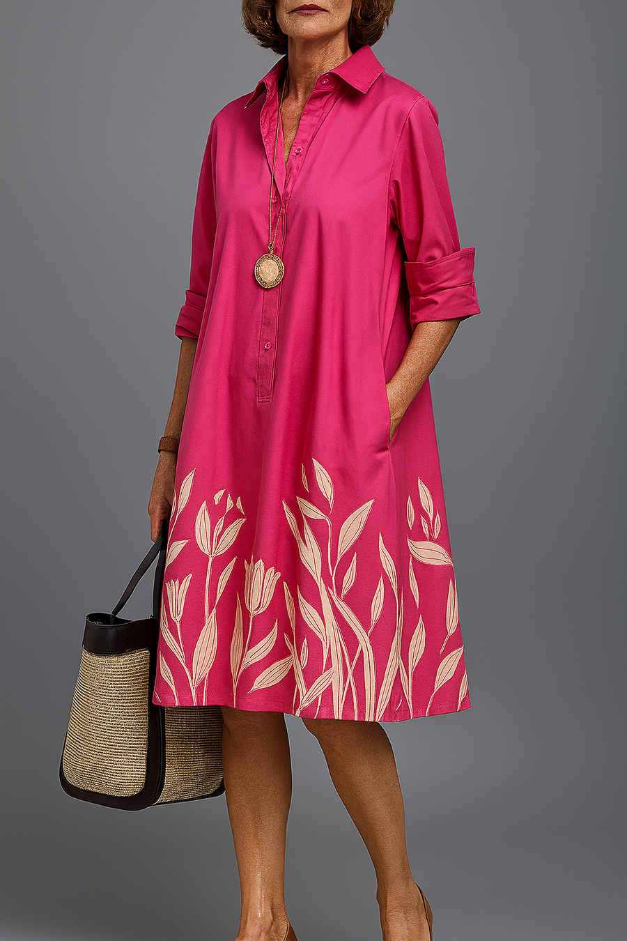 Isabella™ | Robe Midi en Coton Chic pour une Élégance Sans Effort