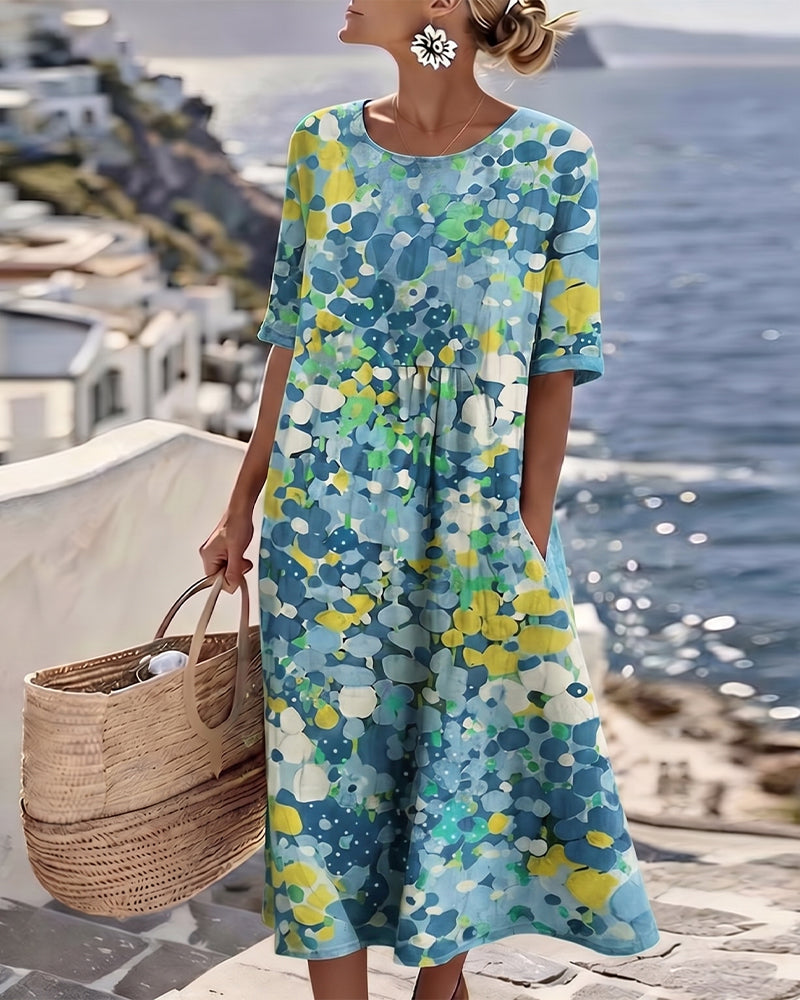 Flora | Robe midi florale décontractée