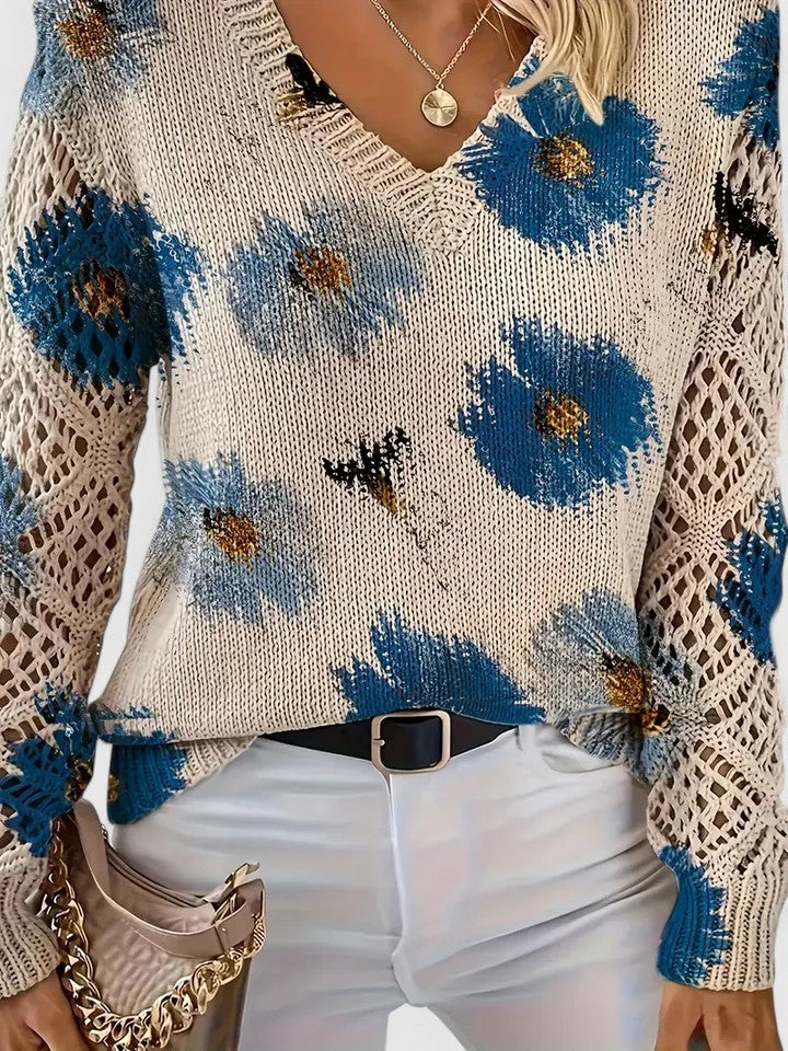 Aurelia | Pull élégant avec design floral