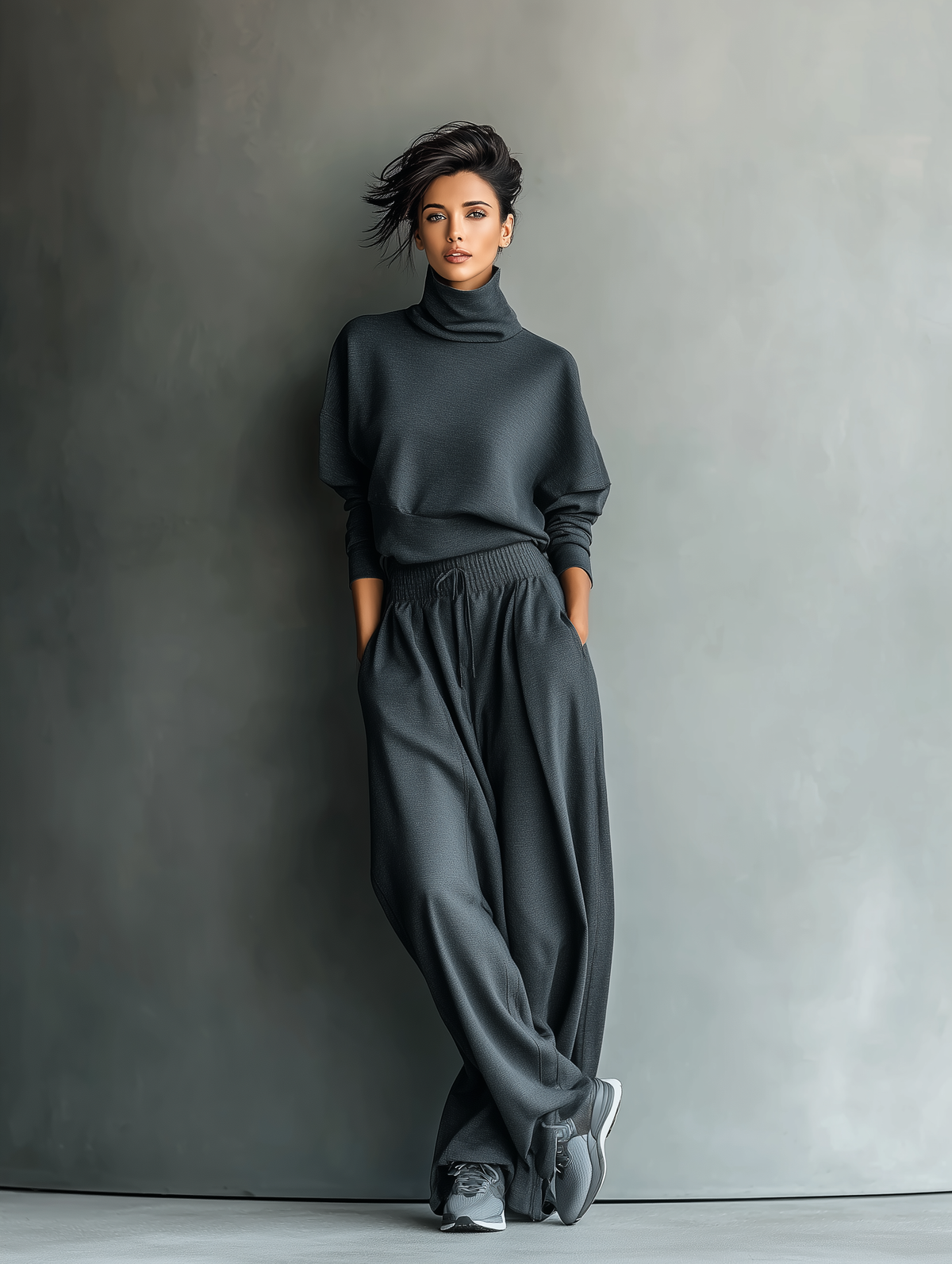 Ensemble Tricot Pantalon Large