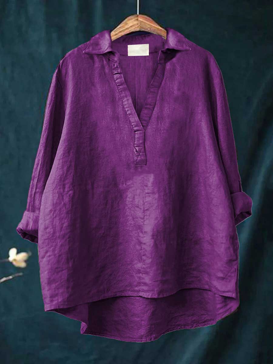 Andrea | Élégante Blouse d'Été en Lin