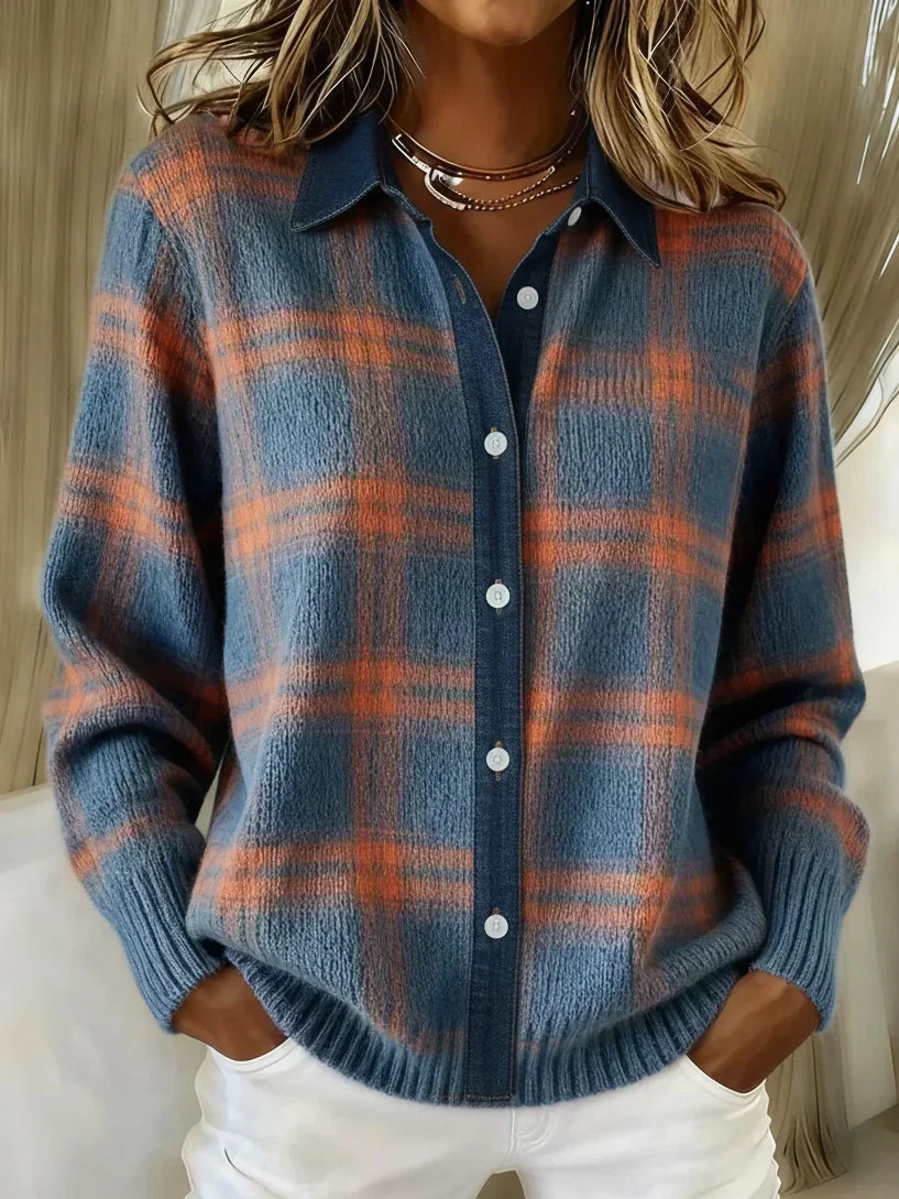 Clarisse | Pull à carreaux rétro