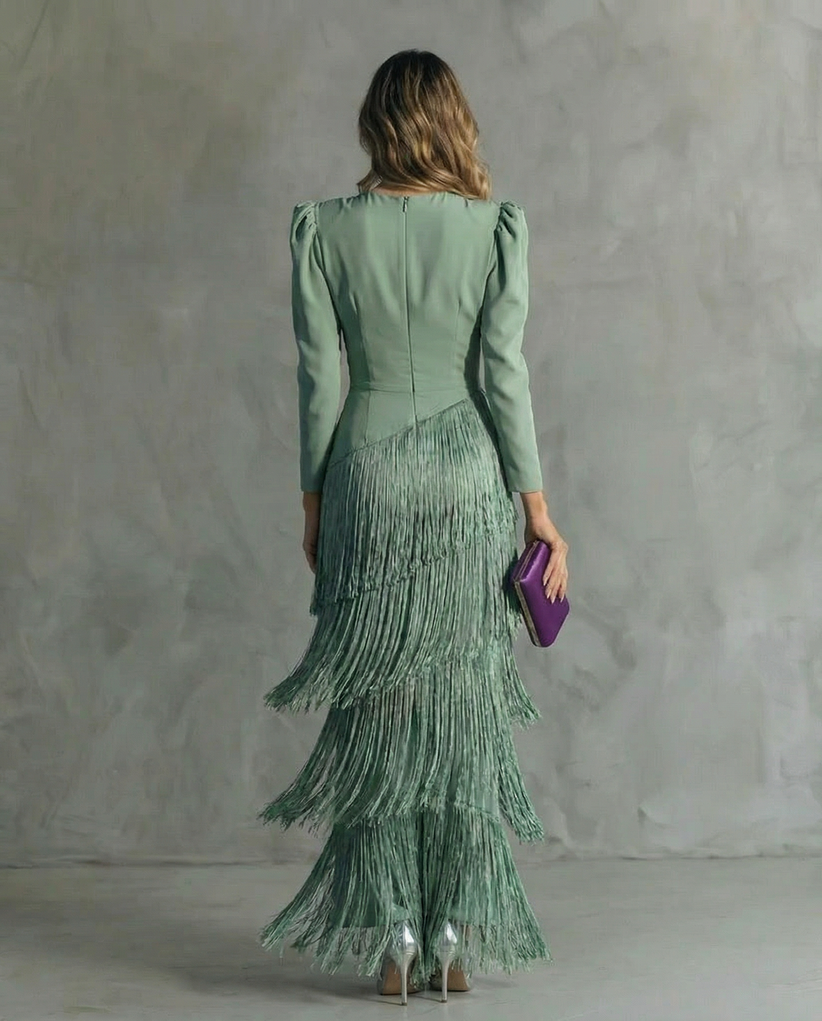 Clara | Robe Élegante avec Manches Frangées