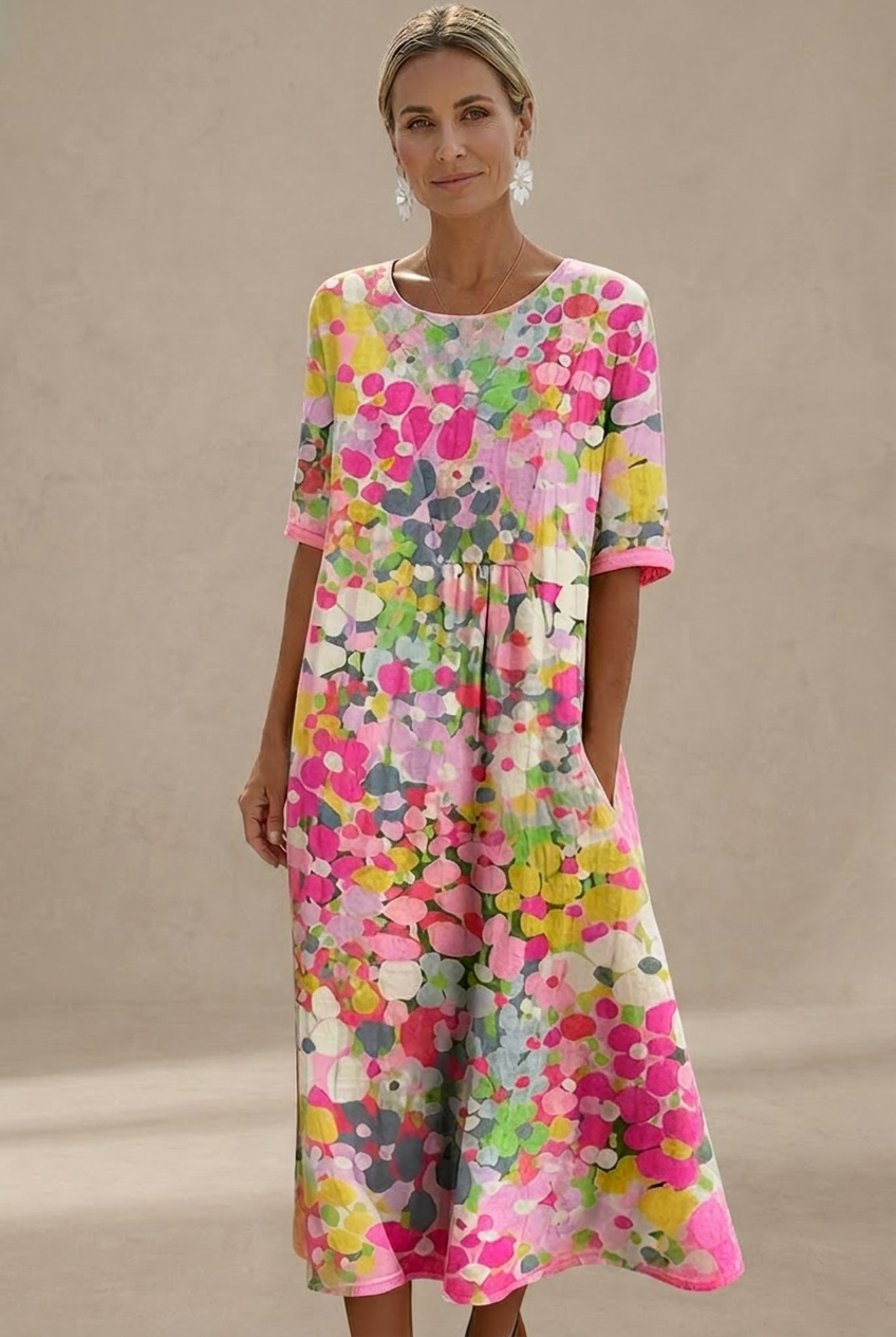 Flora | Robe midi florale décontractée