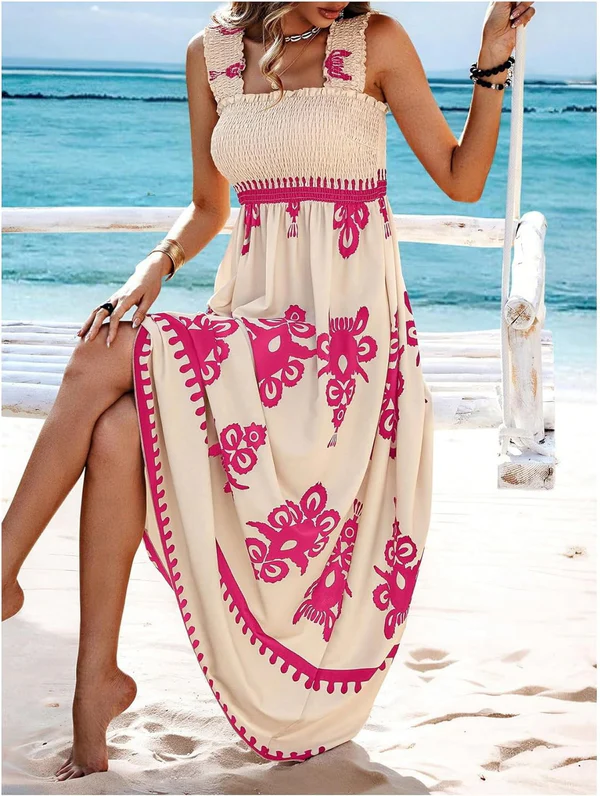 Martina | Robe maxi avec imprimé artistique