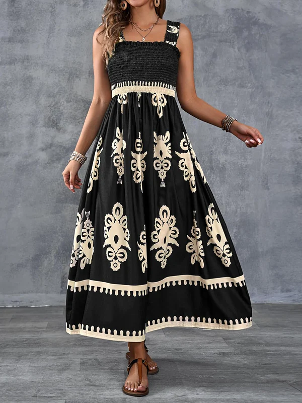 Martina | Robe maxi avec imprimé artistique
