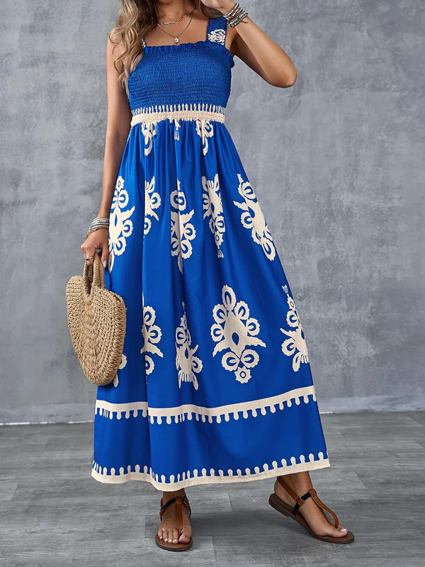Martina | Robe maxi avec imprimé artistique
