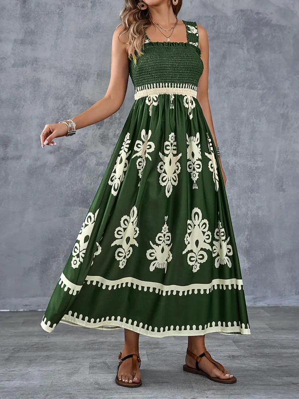 Martina | Robe maxi avec imprimé artistique