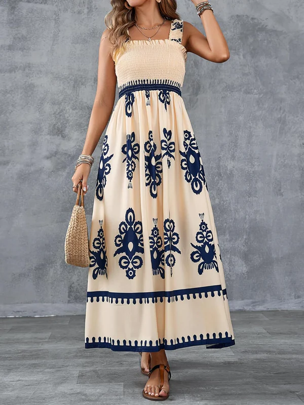 Martina | Robe maxi avec imprimé artistique