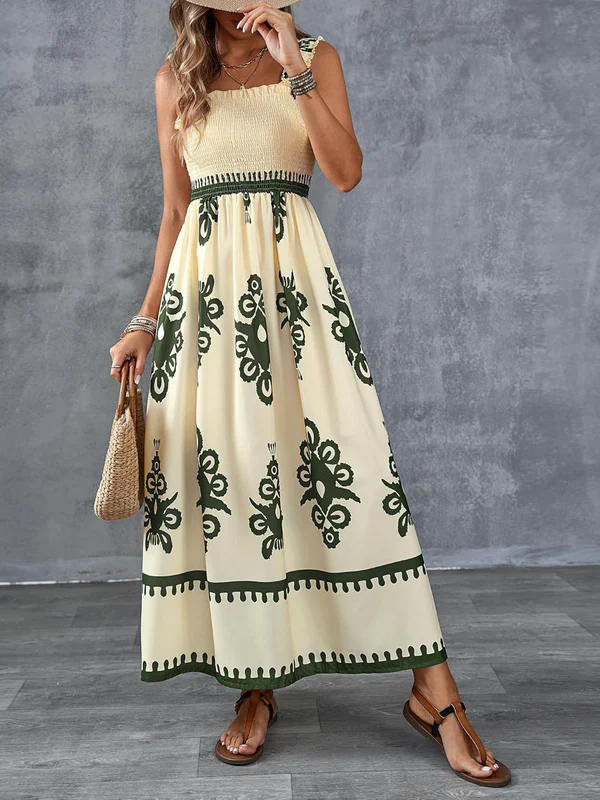 Martina | Robe maxi avec imprimé artistique