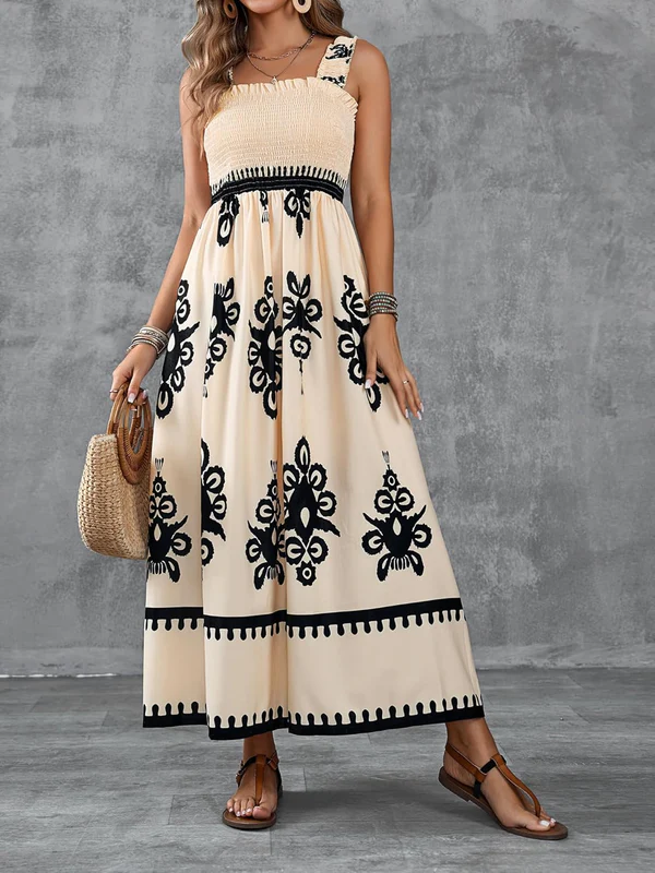 Martina | Robe maxi avec imprimé artistique