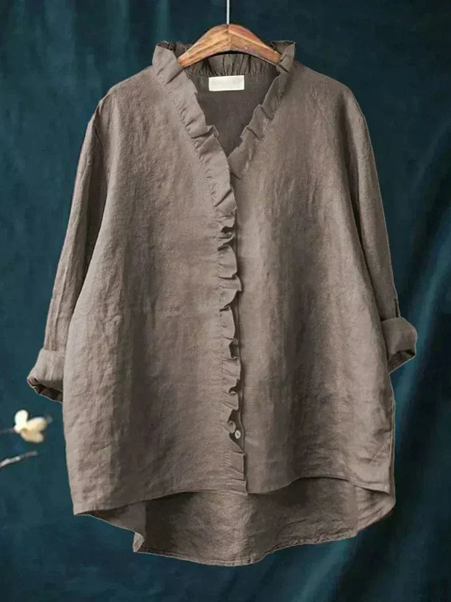 Eline | Blouse d'Été Élégante en Lin