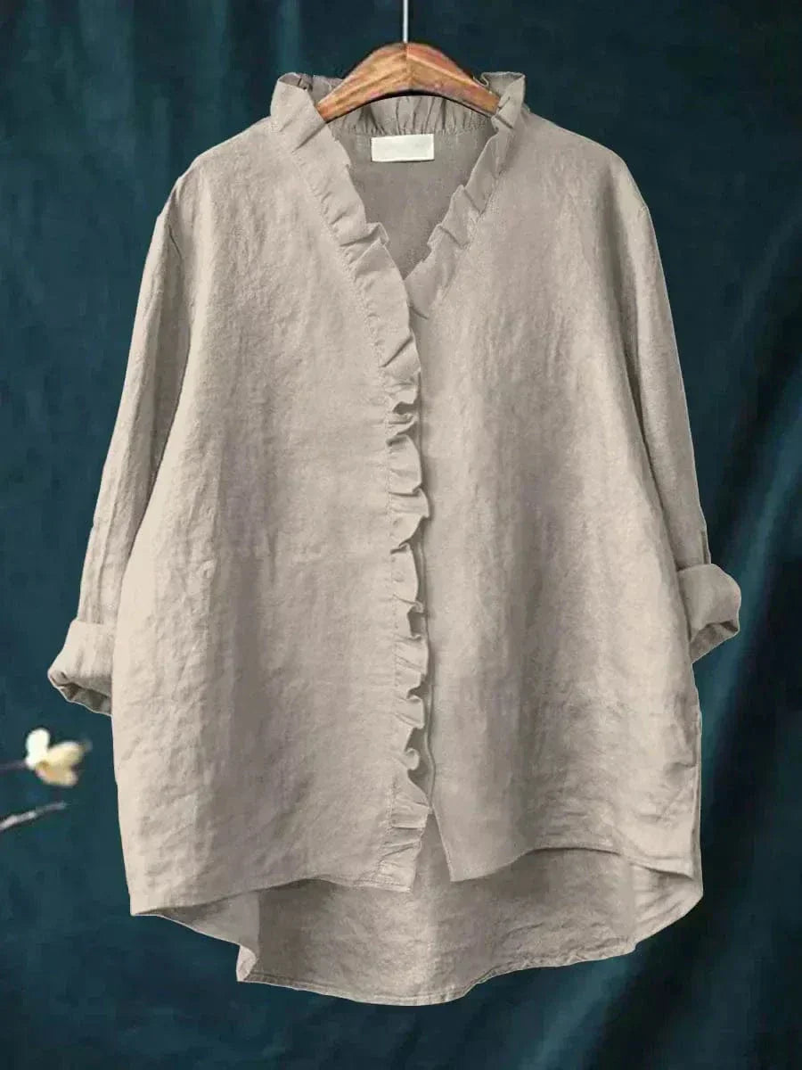 Eline | Blouse d'Été Élégante en Lin