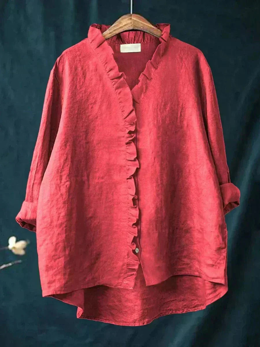 Eline | Blouse d'Été Élégante en Lin