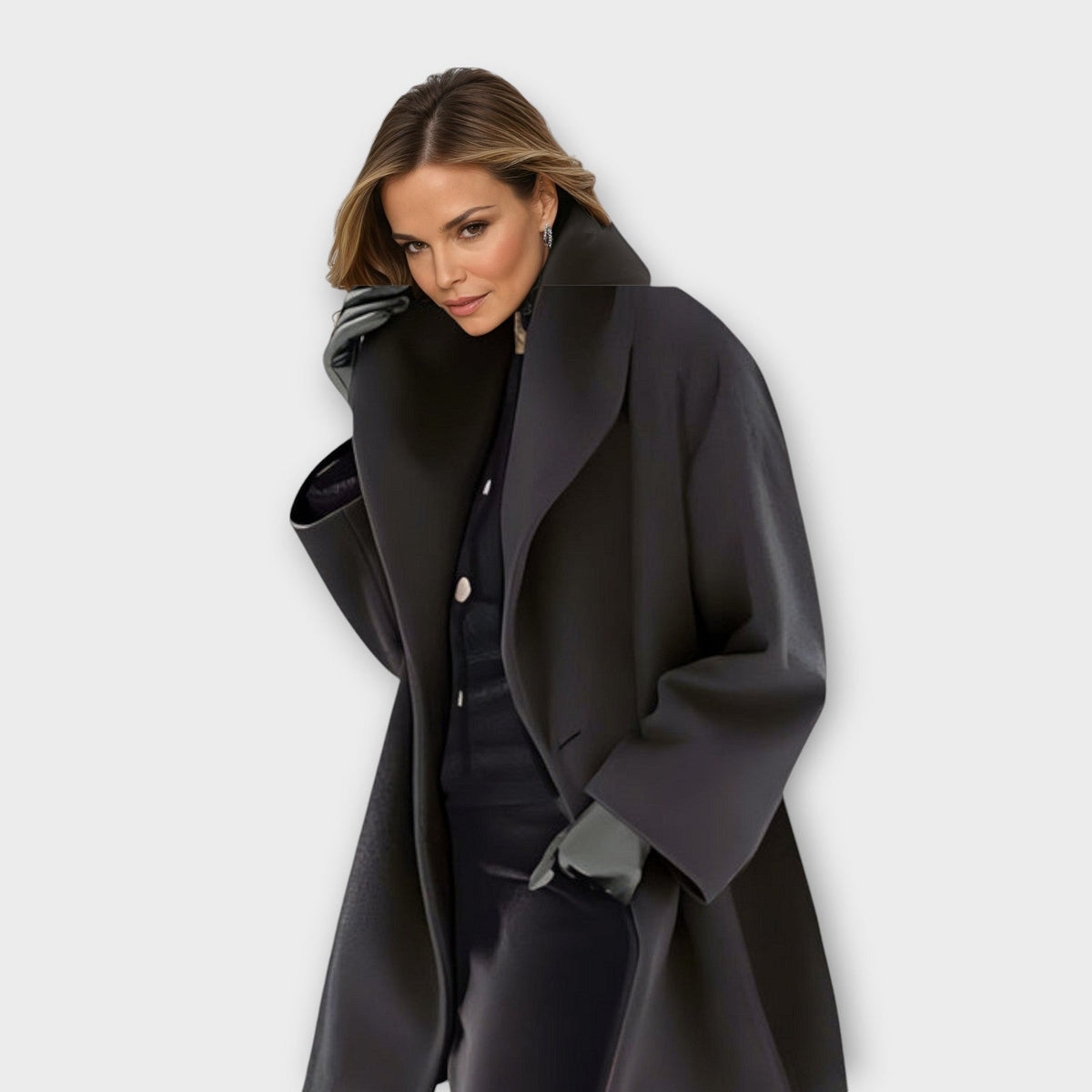 Céleste | Manteau coupe-vent de luxe en laine