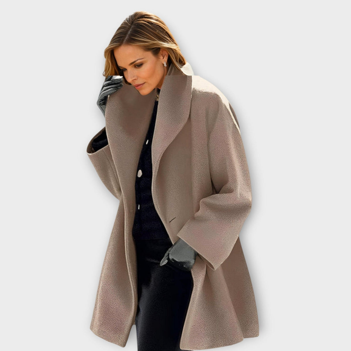 Céleste | Manteau coupe-vent de luxe en laine