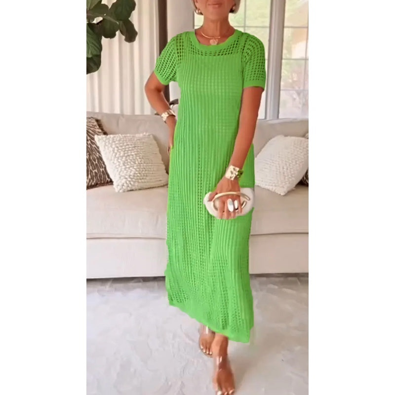 Bethany | Robe Maxi Longue Découpée avec Robe Intérieure Offerte